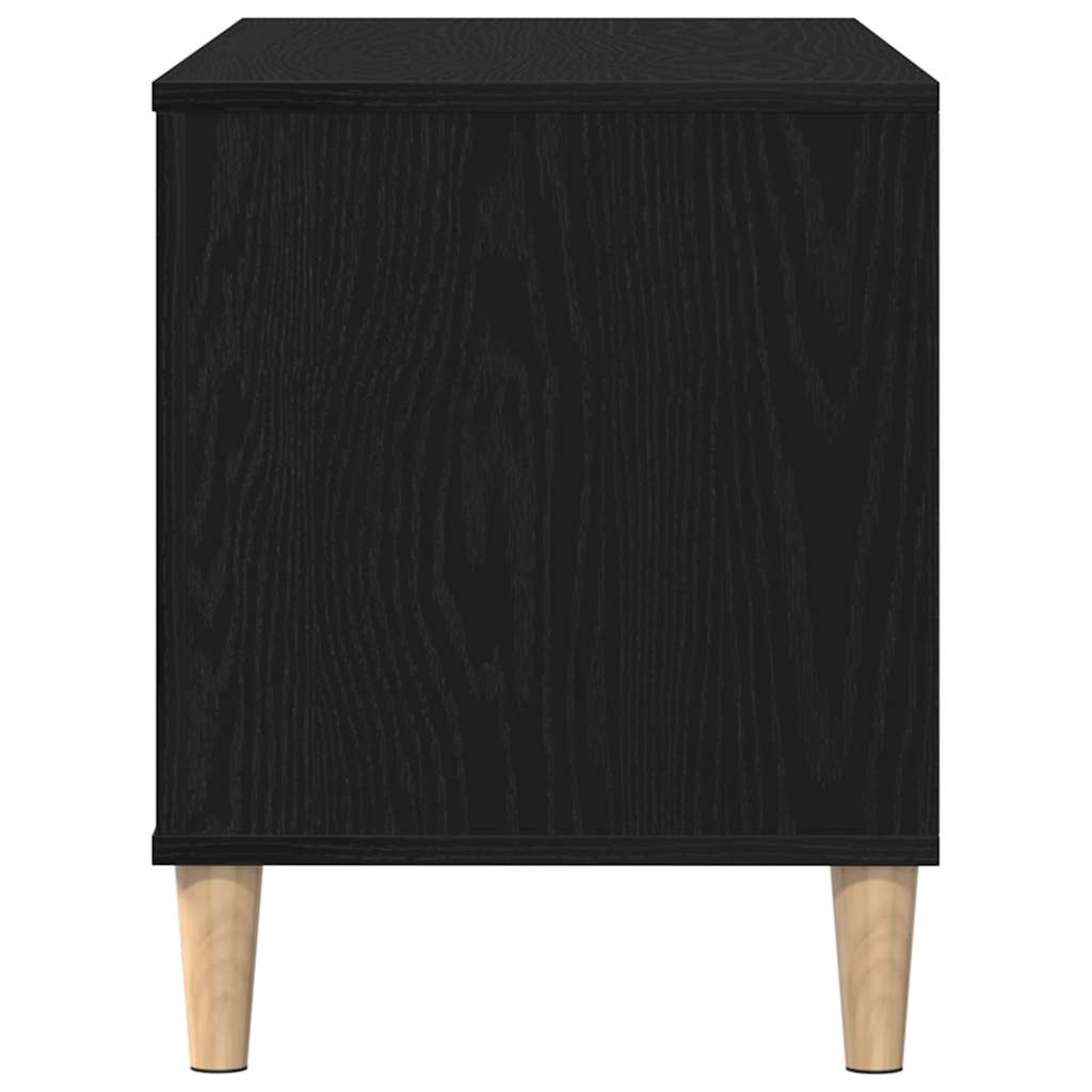 Record Cabinet Black oak 100 x 38 x 48 cm Engineered wood