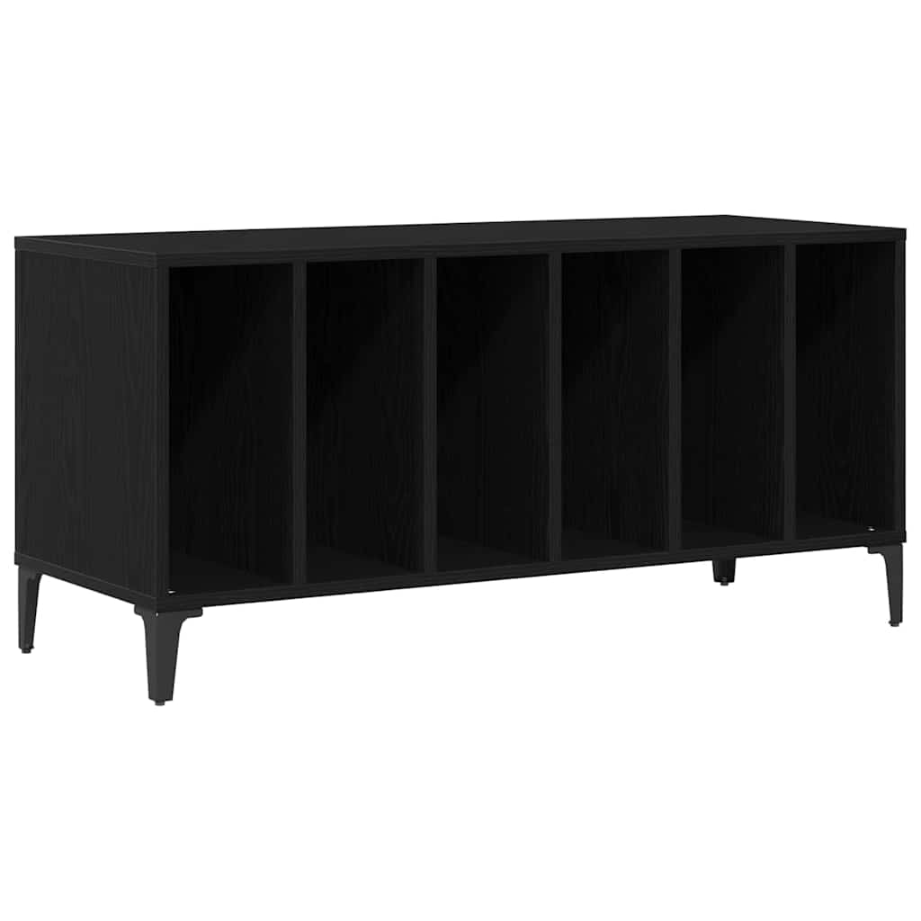 Record Cabinet Black oak 100 x 38 x 48 cm Engineered wood
