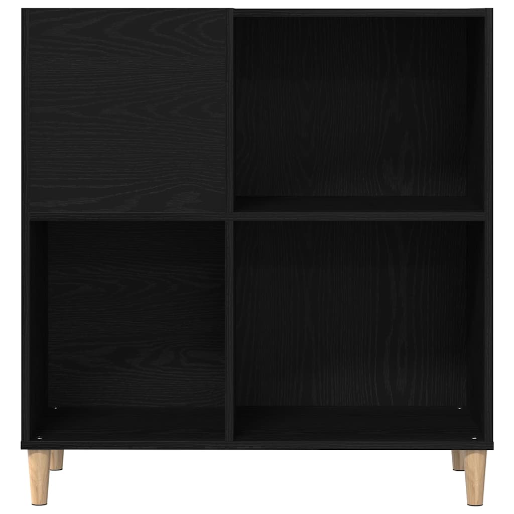 Record Cabinet Black oak 84.5 x 38 x 89 cm Engineered wood