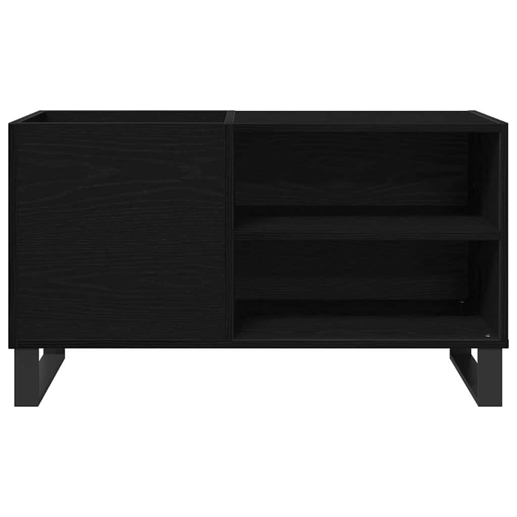 Record Cabinet Black oak 85 x 38 x 48 cm Engineered Wood