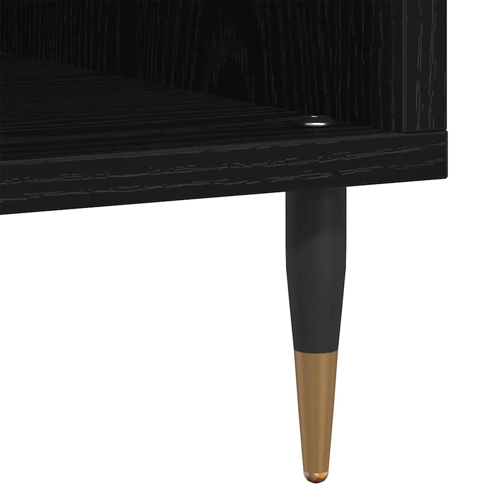 Record Cabinet Black oak 100 x 38 x 48 cm Engineered Wood