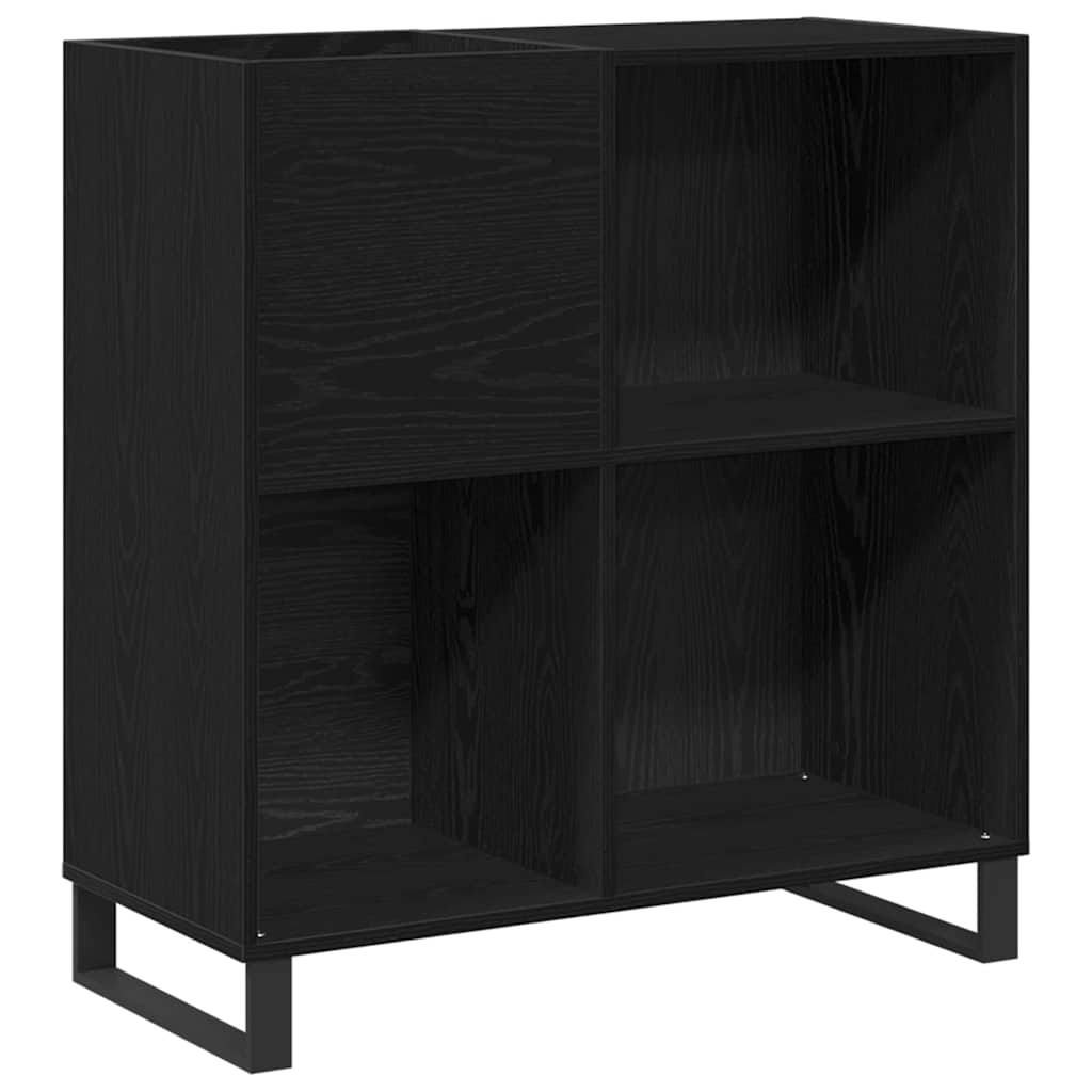 Record Cabinet Black oak 85 x 38 x 89 cm Engineered Wood