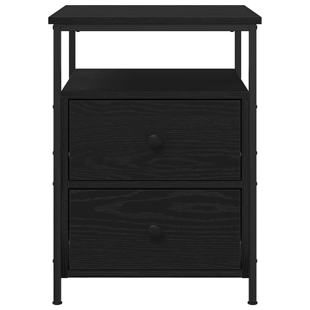 Bedside Cabinet with Drawer Black oak 44 x 45 x 60 cm