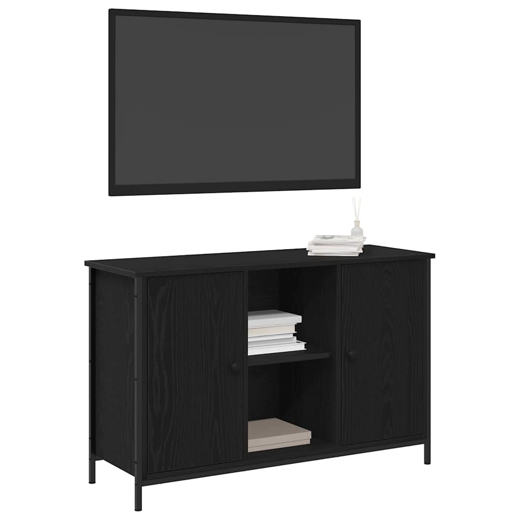 TV Cabinet Black oak 101 x 35 x 65 cm Engineered wood