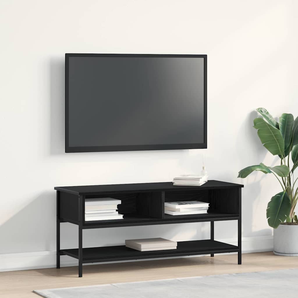 TV Cabinet Black oak 100 x 35 x 45 cm Engineered wood