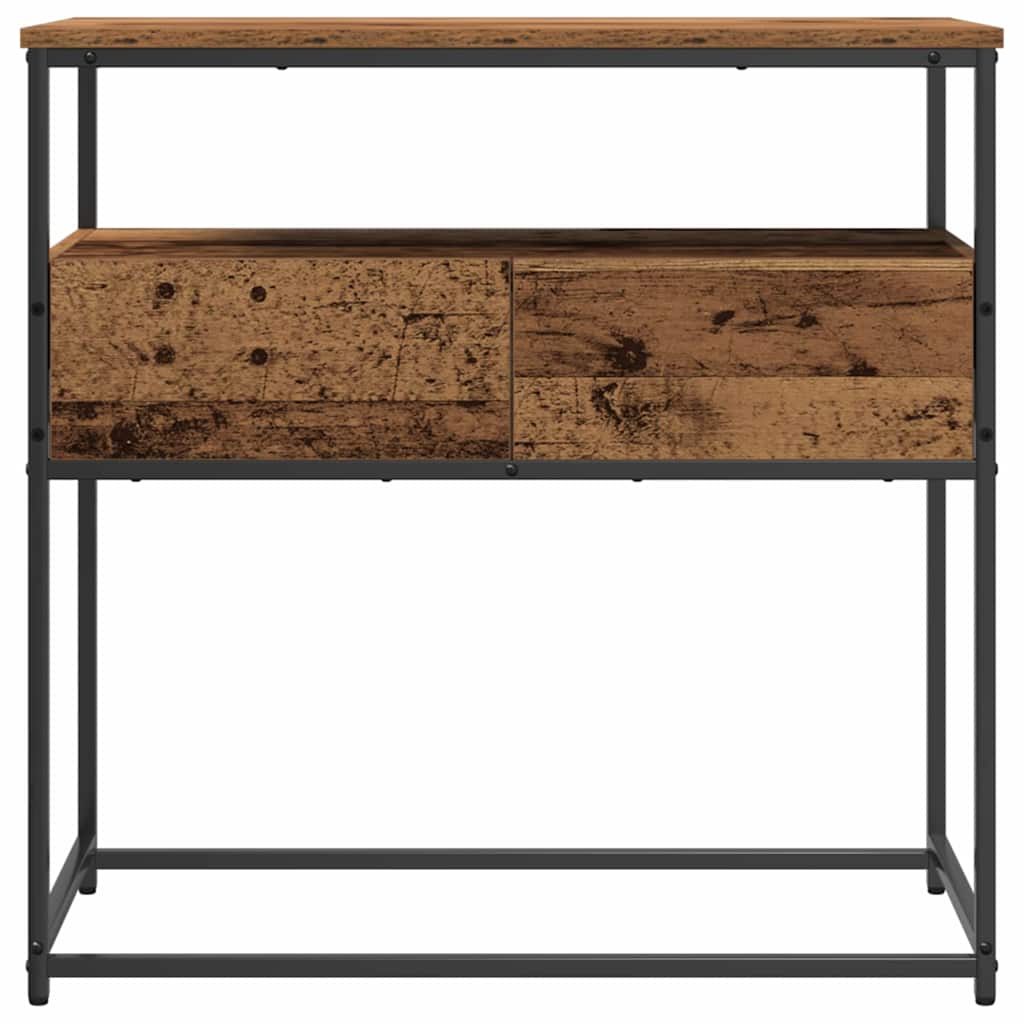Console Table with Drawer Old Wood 75 x 40 x 75 cm