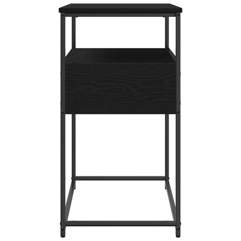 Console Table with Drawer Black oak 75 x 40 x 75 cm