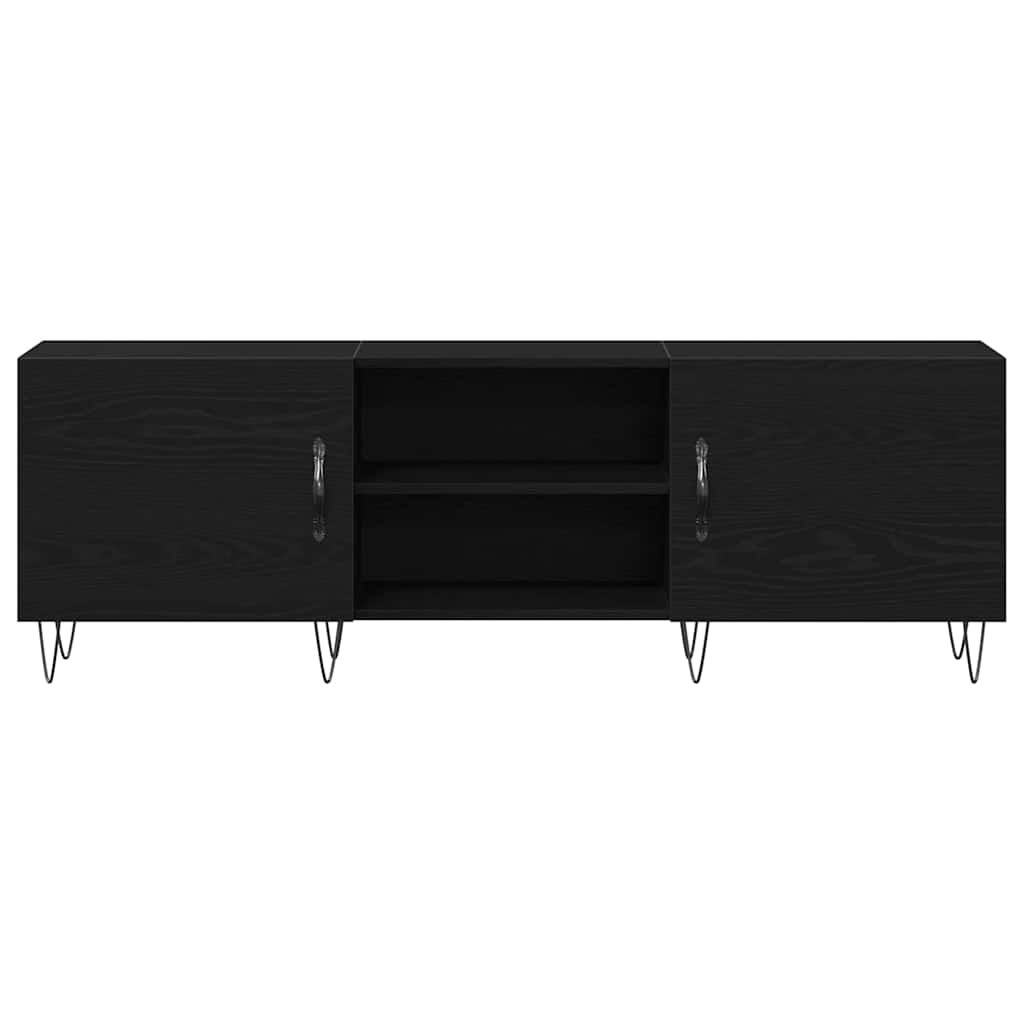 TV Cabinet Black oak 150 x 30 x 50 cm Engineered wood