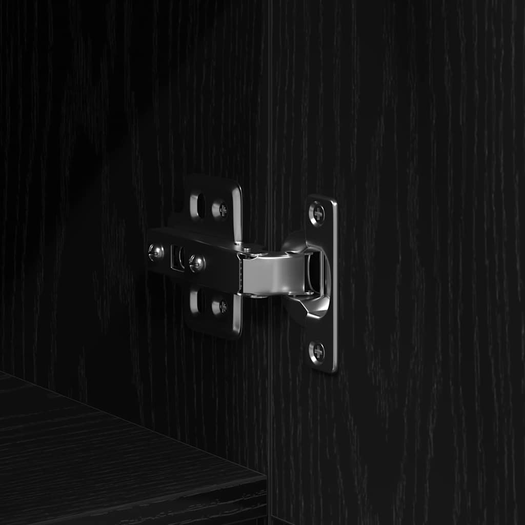 TV Cabinet Black oak 150 x 30 x 50 cm Engineered wood