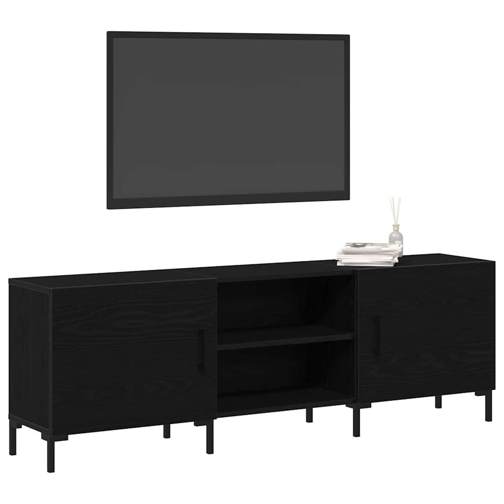 TV Cabinet Black oak 150 x 30 x 50 cm Engineered wood