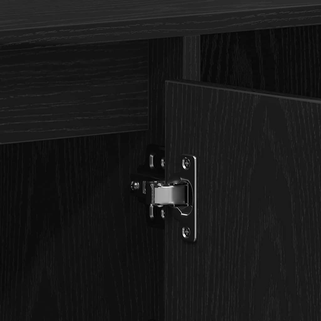 TV Cabinet Black oak 100 x 35 x 55 cm Engineered wood