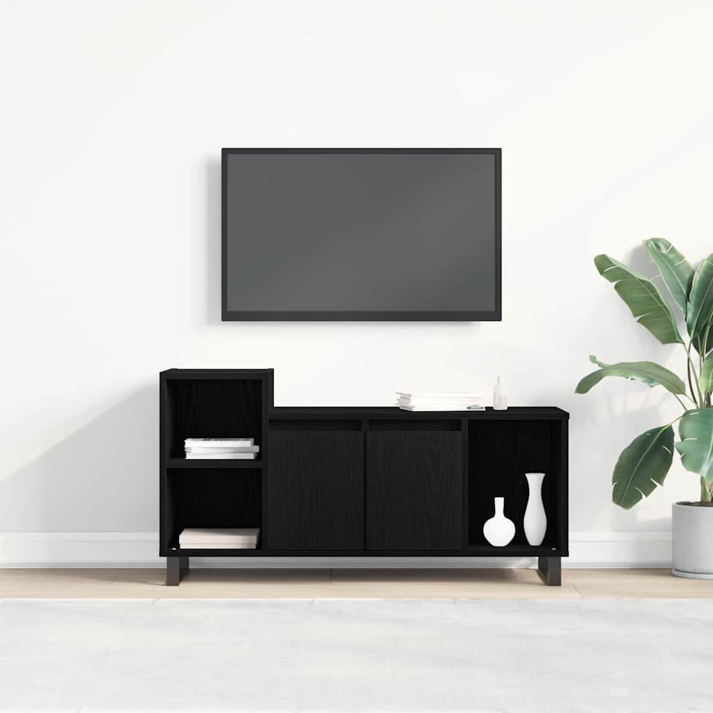 TV Cabinet Black oak 100 x 35 x 55 cm Engineered wood
