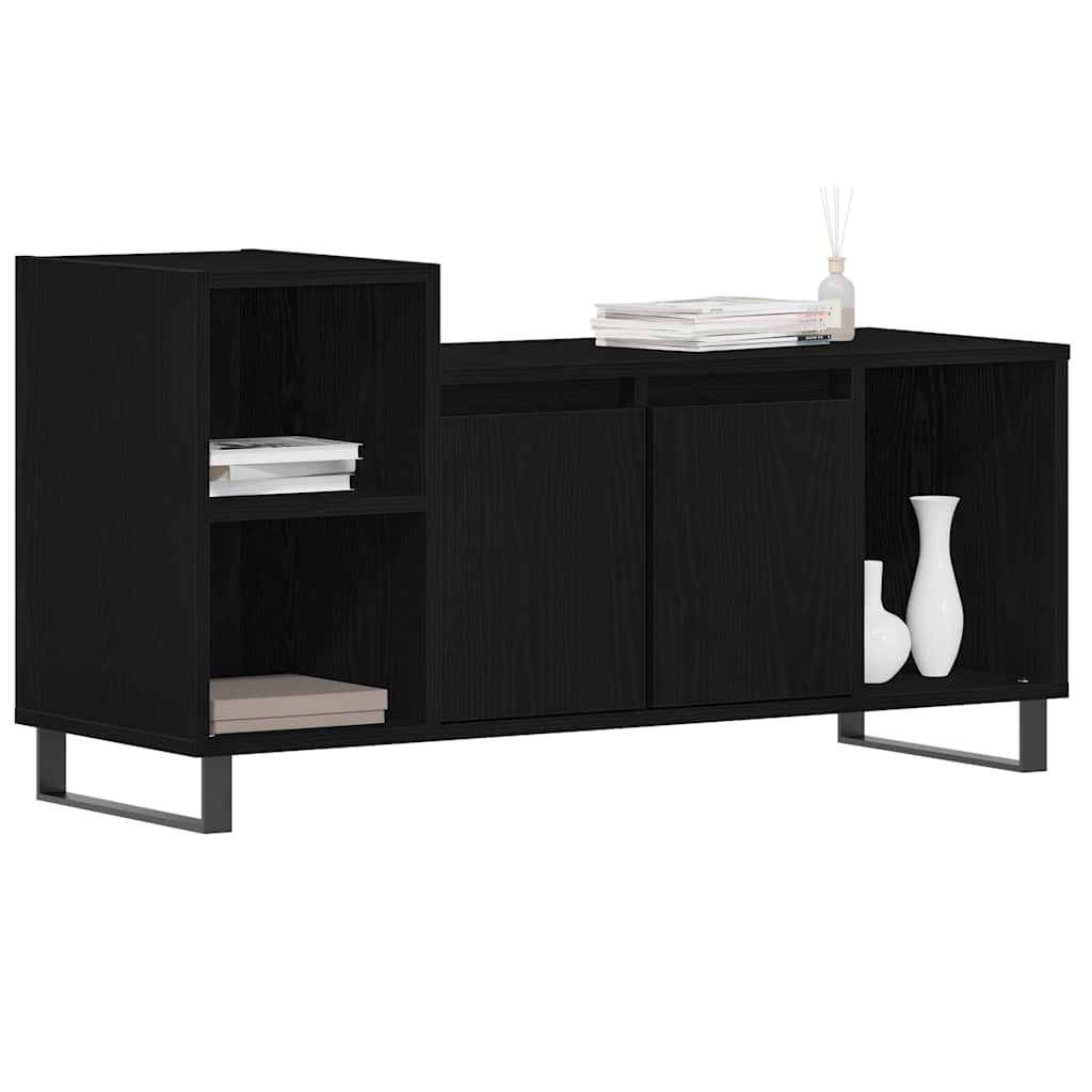 TV Cabinet Black oak 100 x 35 x 55 cm Engineered wood