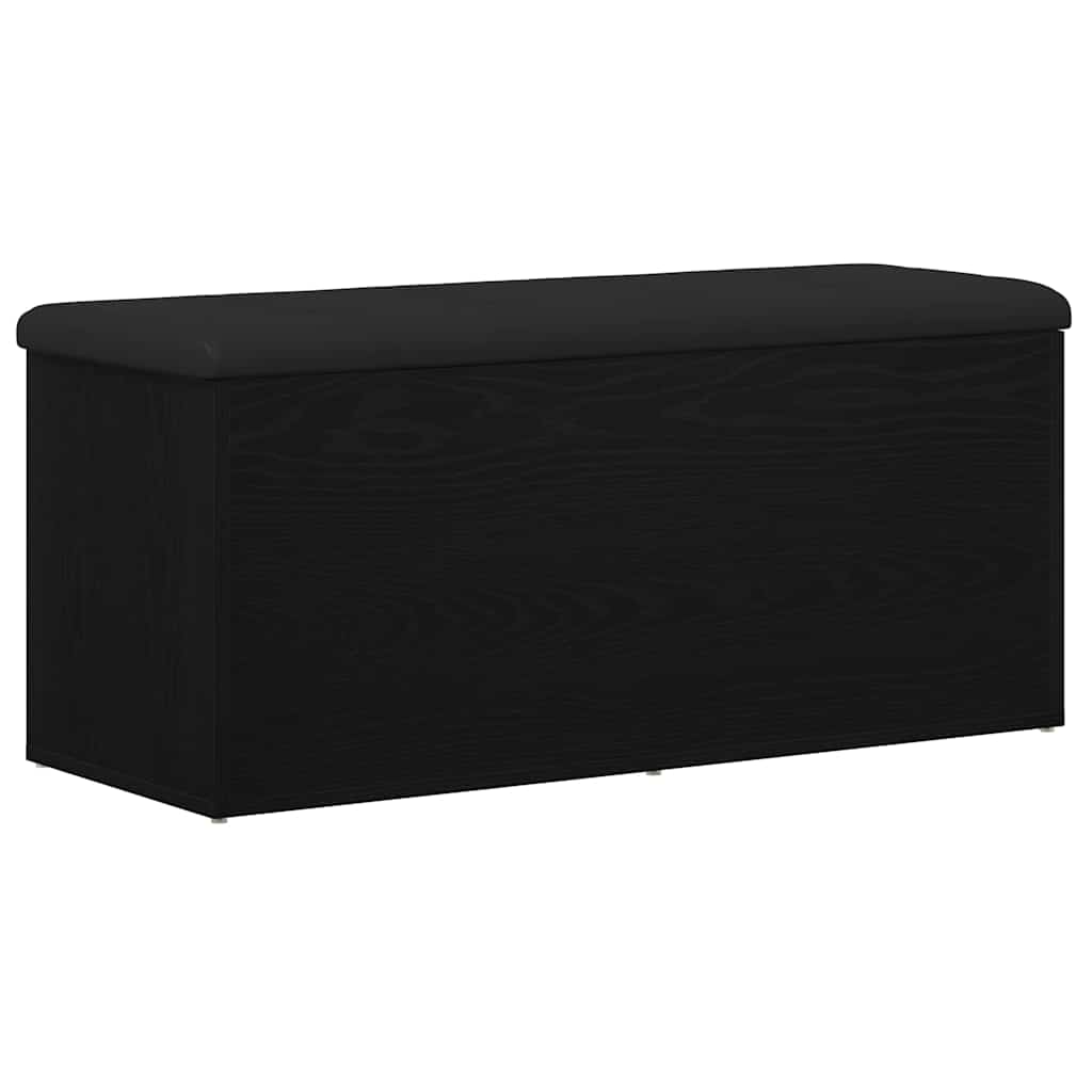 Storage Bench Black oak 102 x 42 x 45 cm Engineered Wood