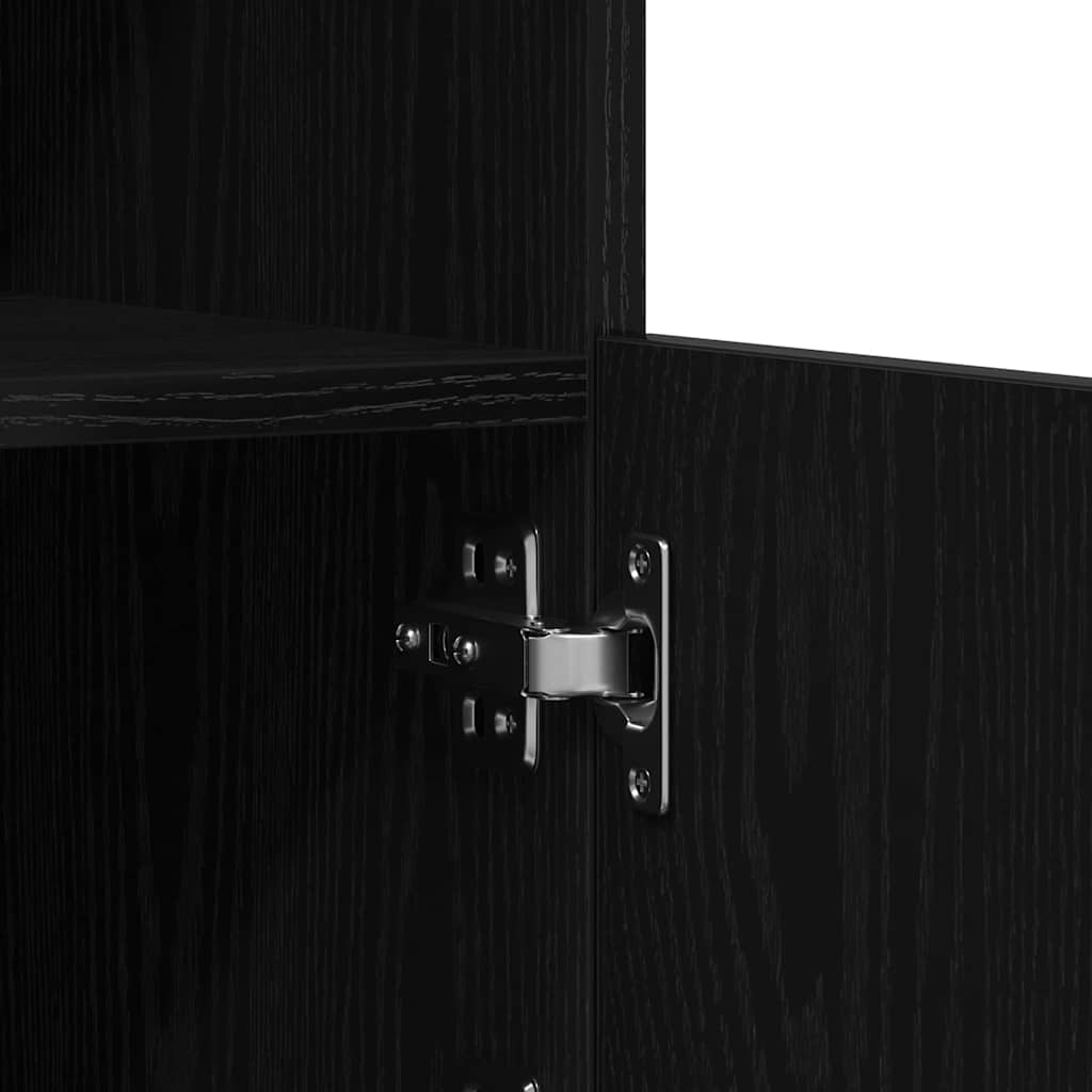 Sideboard Black Oak 60.5 x 37 x 100 cm Engineered Wood