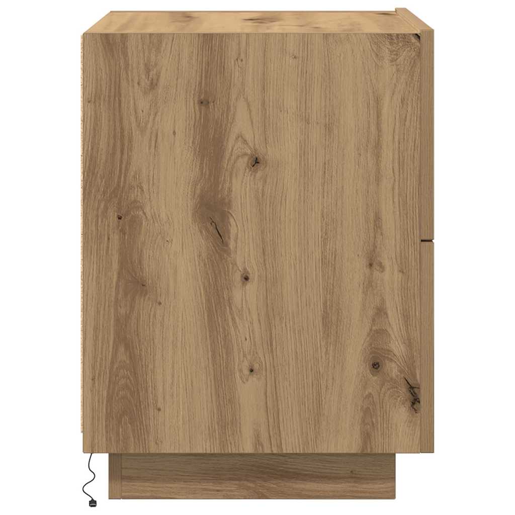 Bedside Cabinet with Drawer Artisan oak