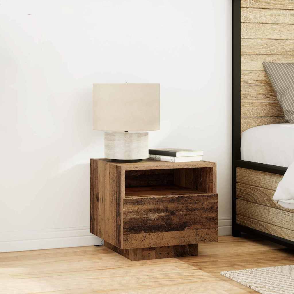 Bedside Cabinet 2 pcs Old wood 40 x 39 x 37 cm Engineered wood