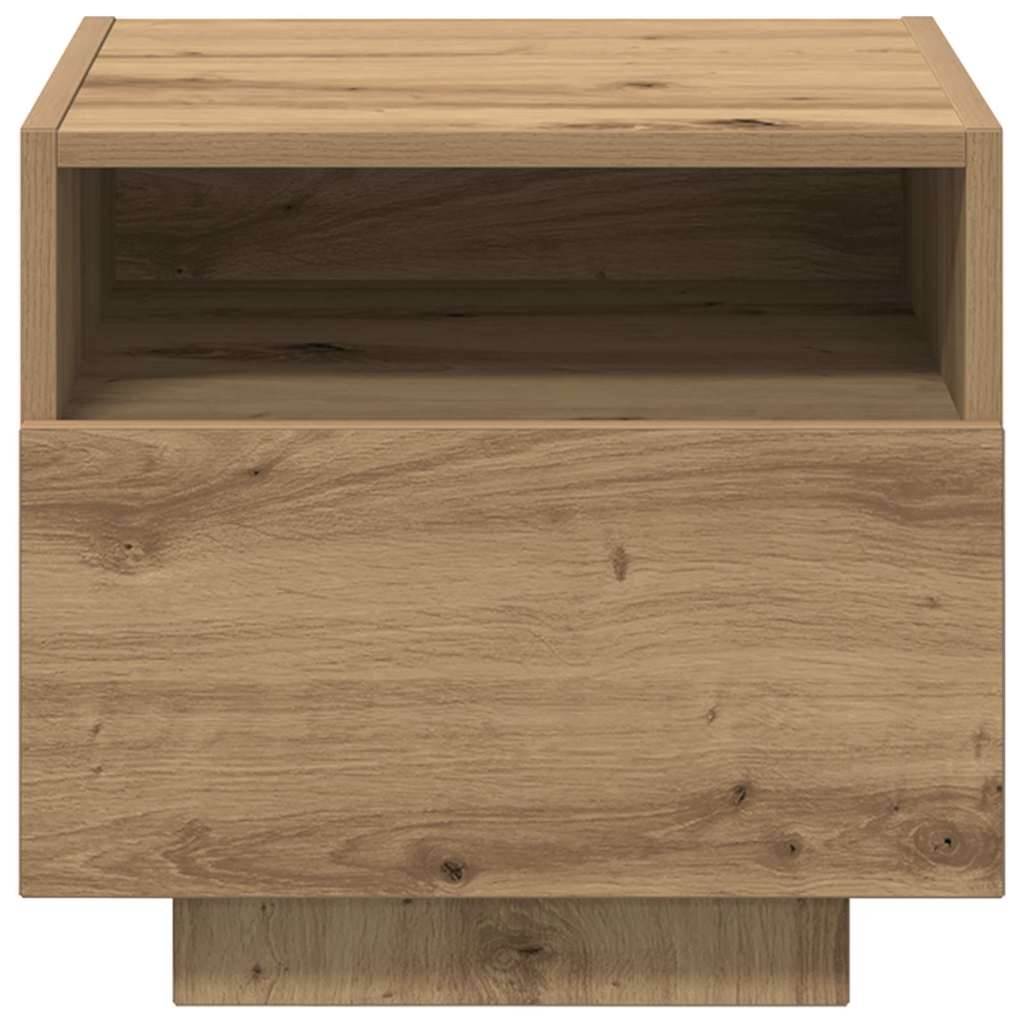 Bedside Cabinet with Drawer 2 pcs Artisan oak 40 x 39 x 37 cm