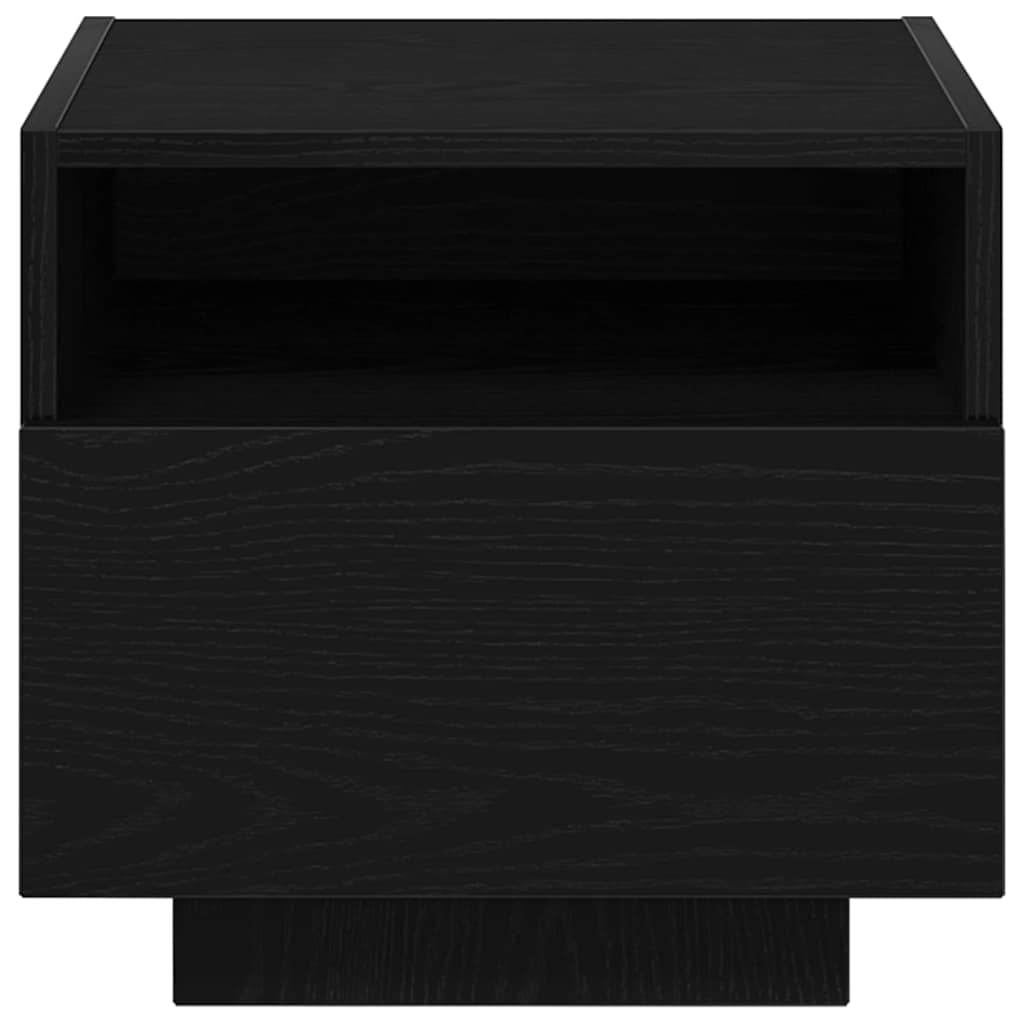 Bedside Cabinet 2 pcs Black oak 40 x 39 x 37 cm Engineered wood