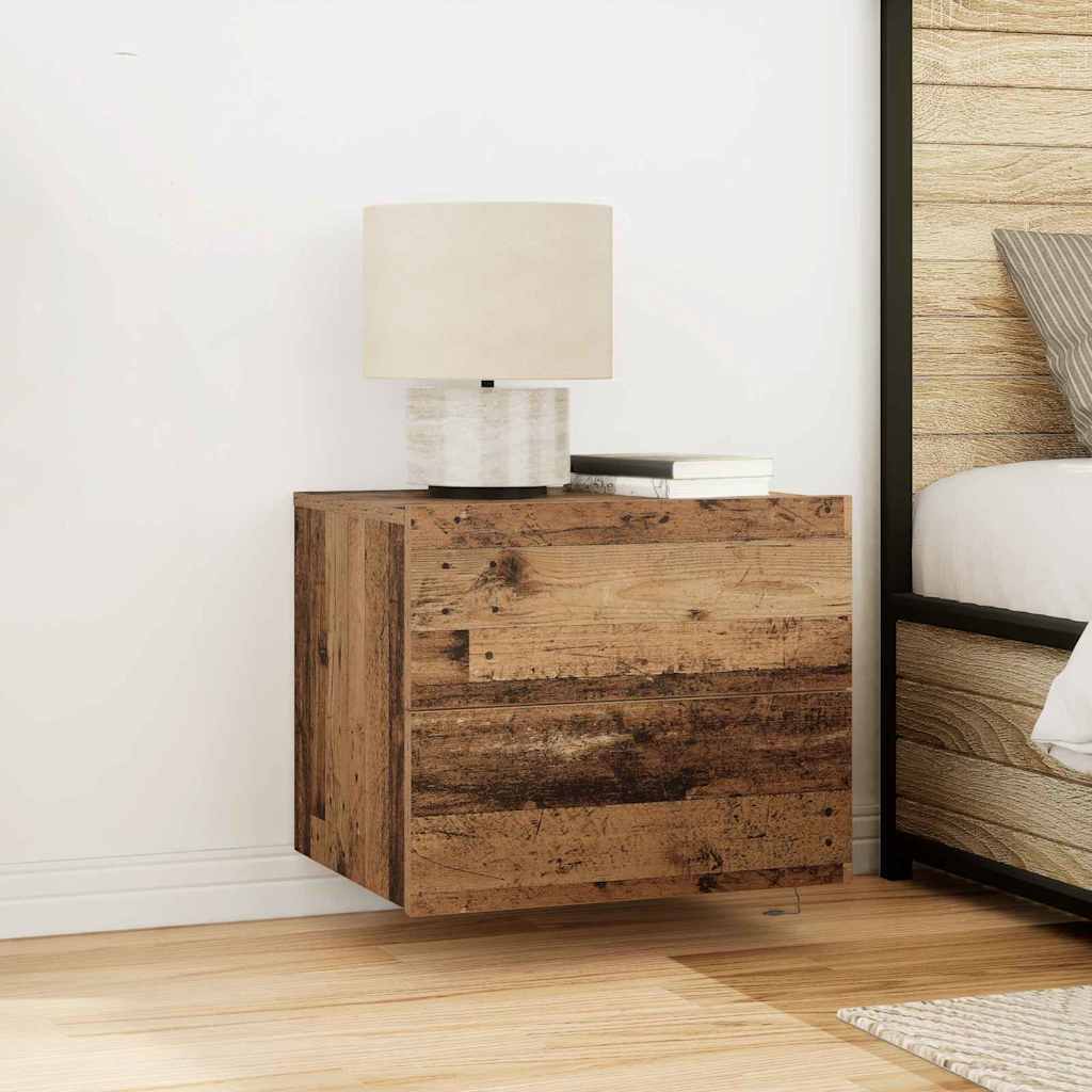 Wall-mounted Bedside Cabinet Old wood 50 x 39 x 41 cm
