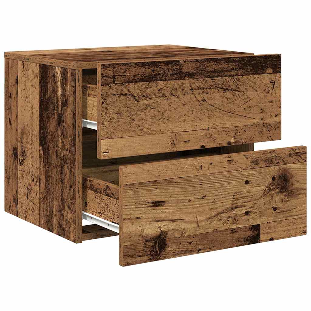 Wall-mounted Bedside Cabinet 2 pcs Old wood 50 x 39 x 41 cm