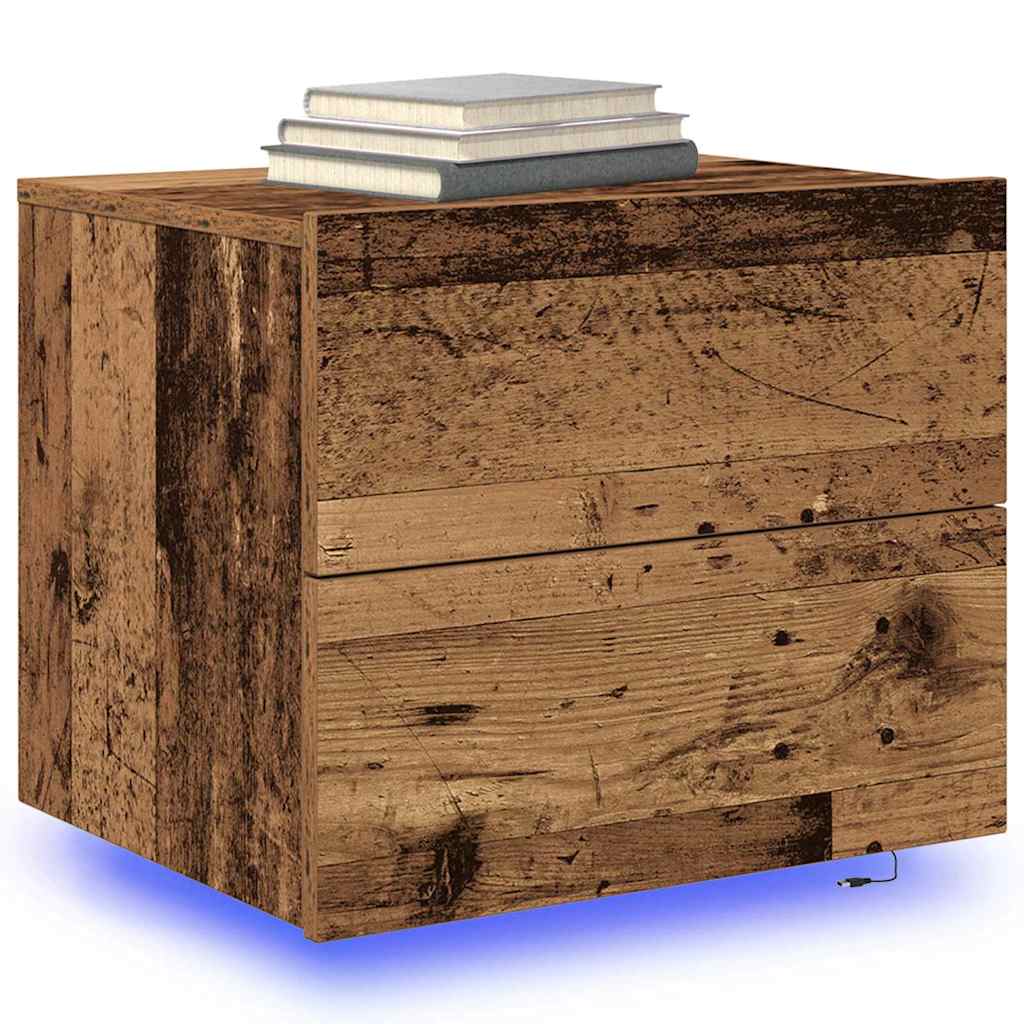 Wall-mounted Bedside Cabinet 2 pcs Old wood 50 x 39 x 41 cm