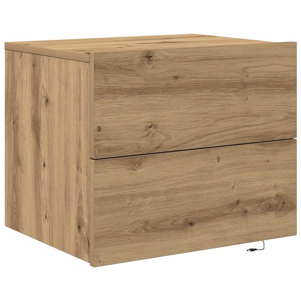 Wall-mounted Bedside Cabinet 2 pcs Artisan oak 50 x 39 x 41 cm