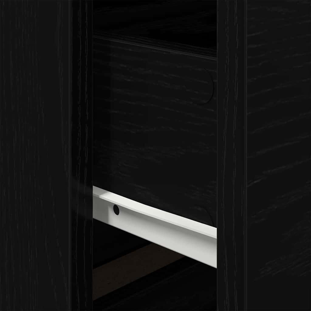 Wall-mounted Bedside Cabinet Black oak 50 x 39 x 41 cm