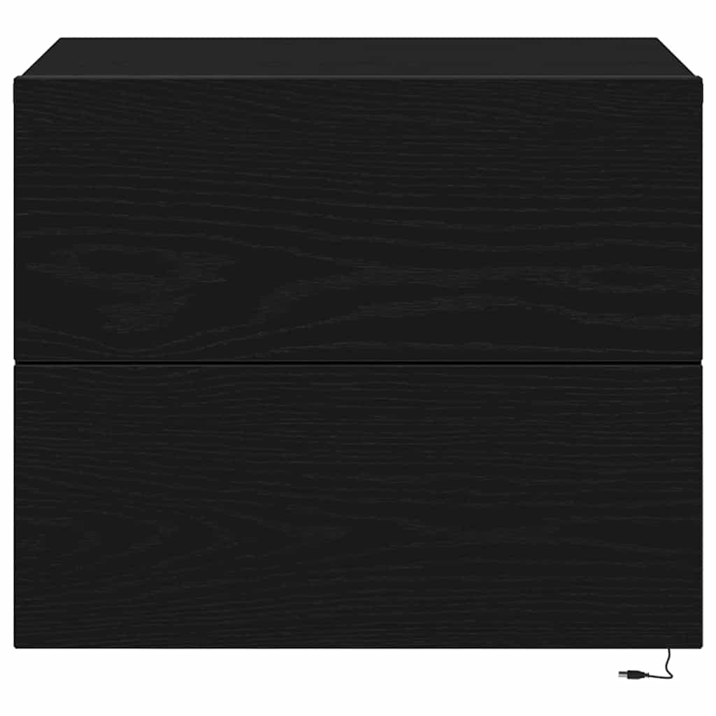Wall-mounted Bedside Cabinet Black oak 50 x 39 x 41 cm
