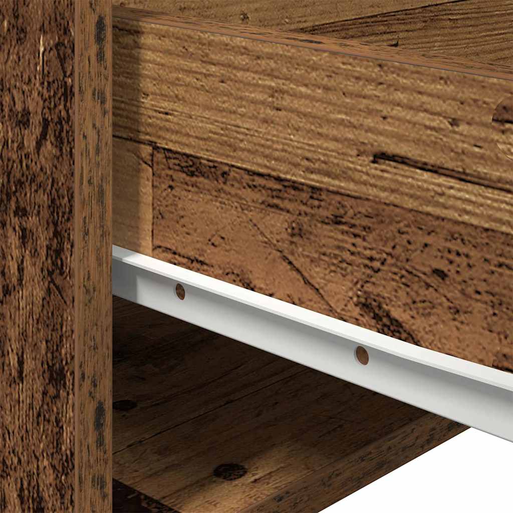 Wall-mounted Bedside Cabinet with Old Wood 50 x 36 x 30 cm