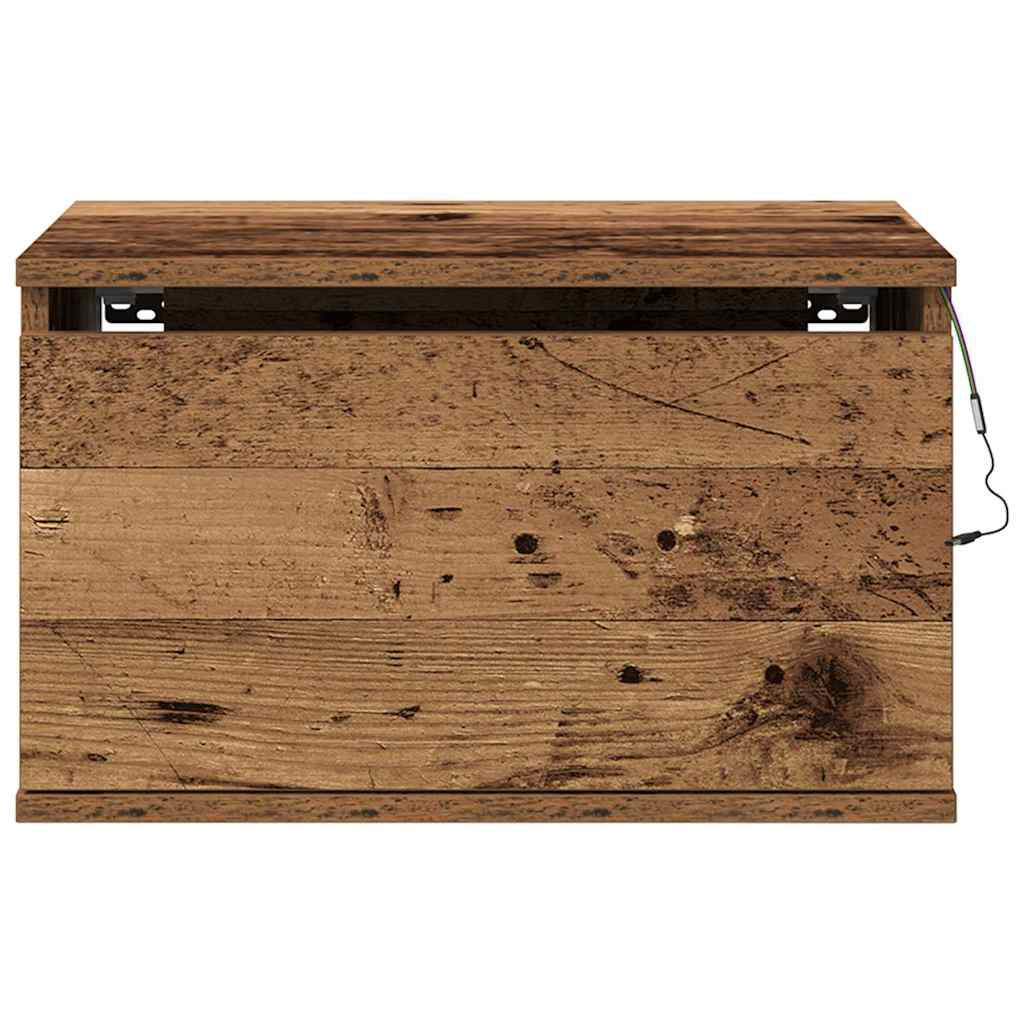 Wall-mounted Bedside Cabinet 2 pcs Old Wood 50 x 36 x 30 cm