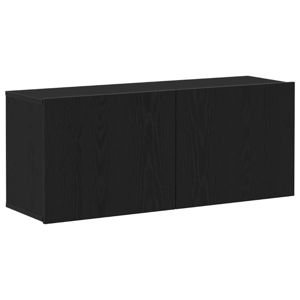 TV Cabinet Black Oak 100 x 30 x 41 cm Engineered Wood