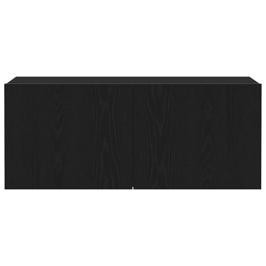 TV Cabinet Black Oak 100 x 30 x 41 cm Engineered Wood