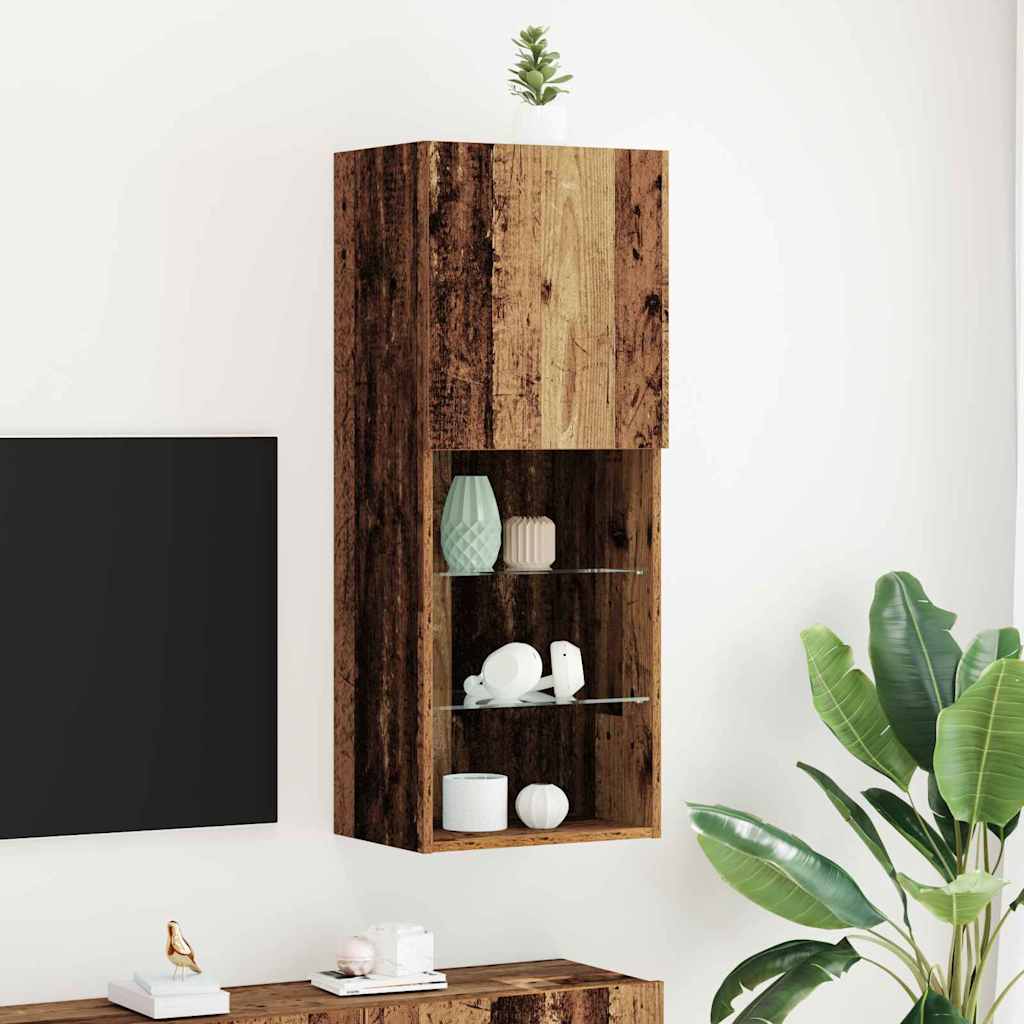 Wall-mounted TV Cabinet Old Wood 40.5 x 30 x 102 cm