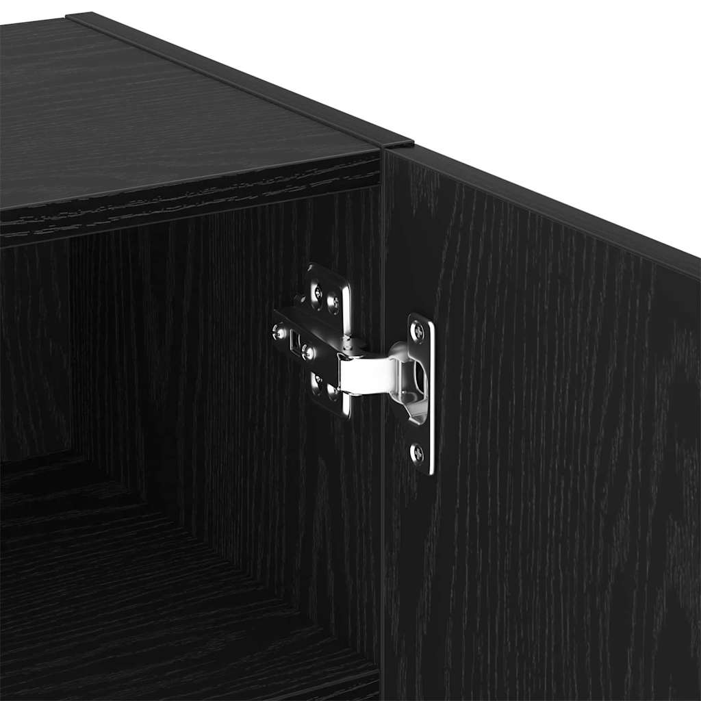 Wall-mounted TV Cabinet Black Oak 40.5 x 30 x 102 cm