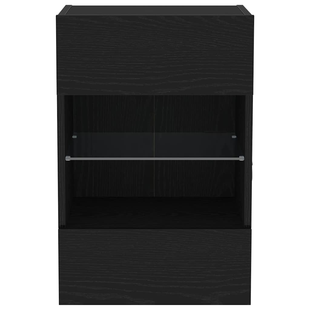 TV Cabinet 2 pcs Black 40 x 30 x 60.5 cm Engineered wood