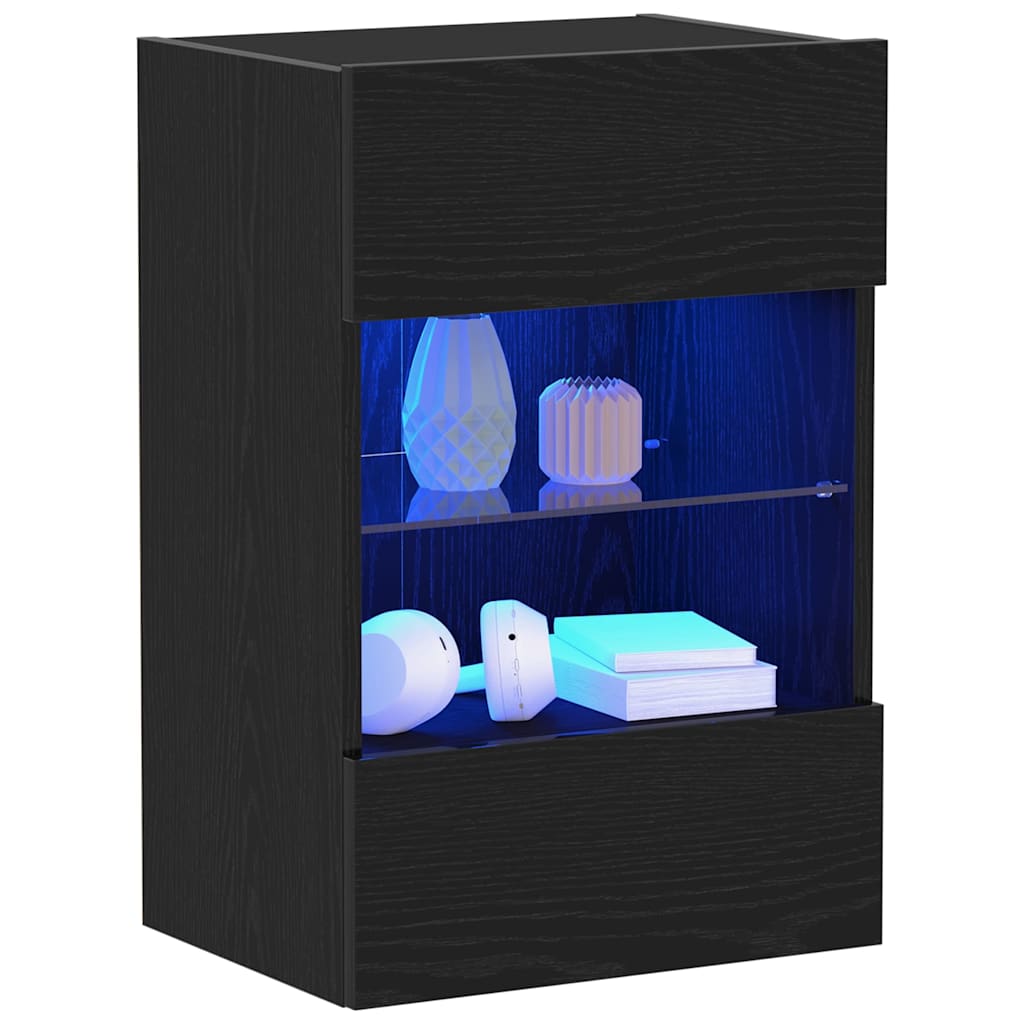 TV Cabinet 2 pcs Black 40 x 30 x 60.5 cm Engineered wood