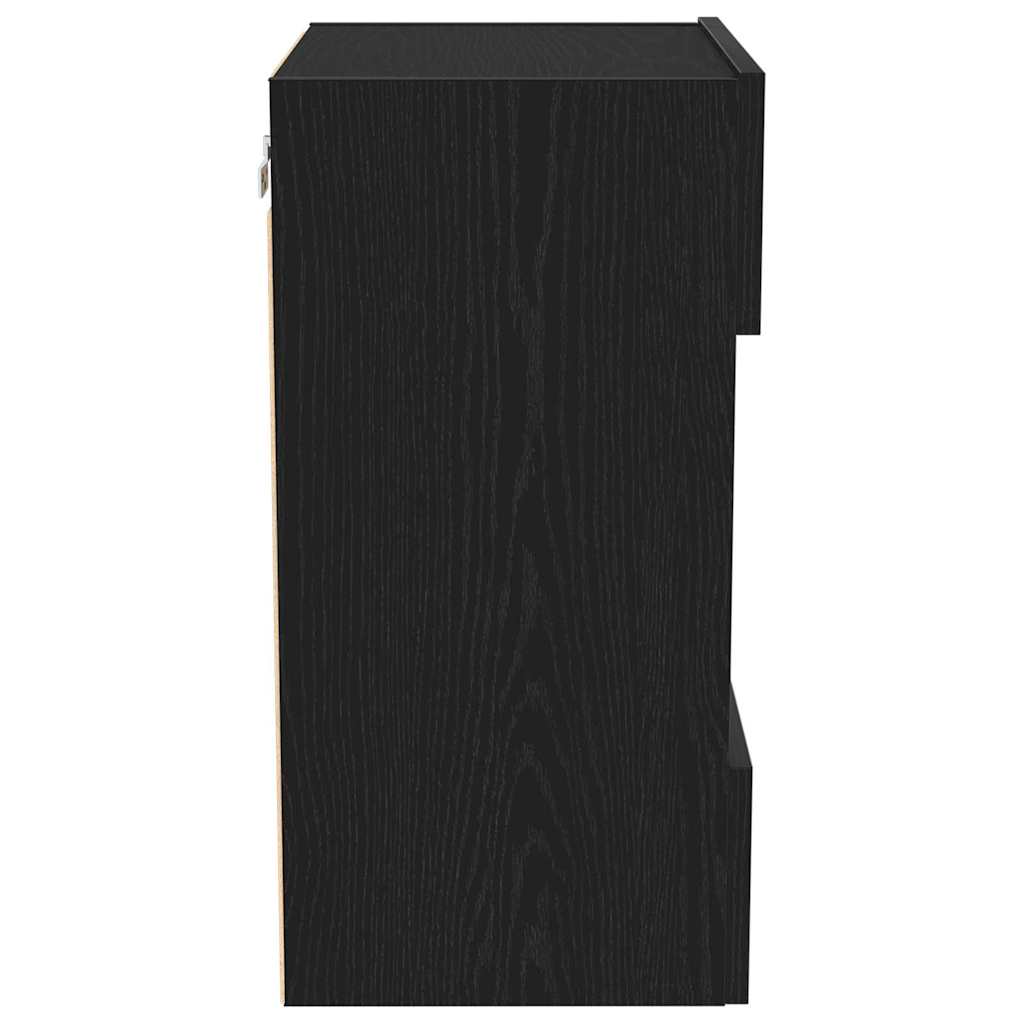TV Cabinet 2 pcs Black 40 x 30 x 60.5 cm Engineered wood