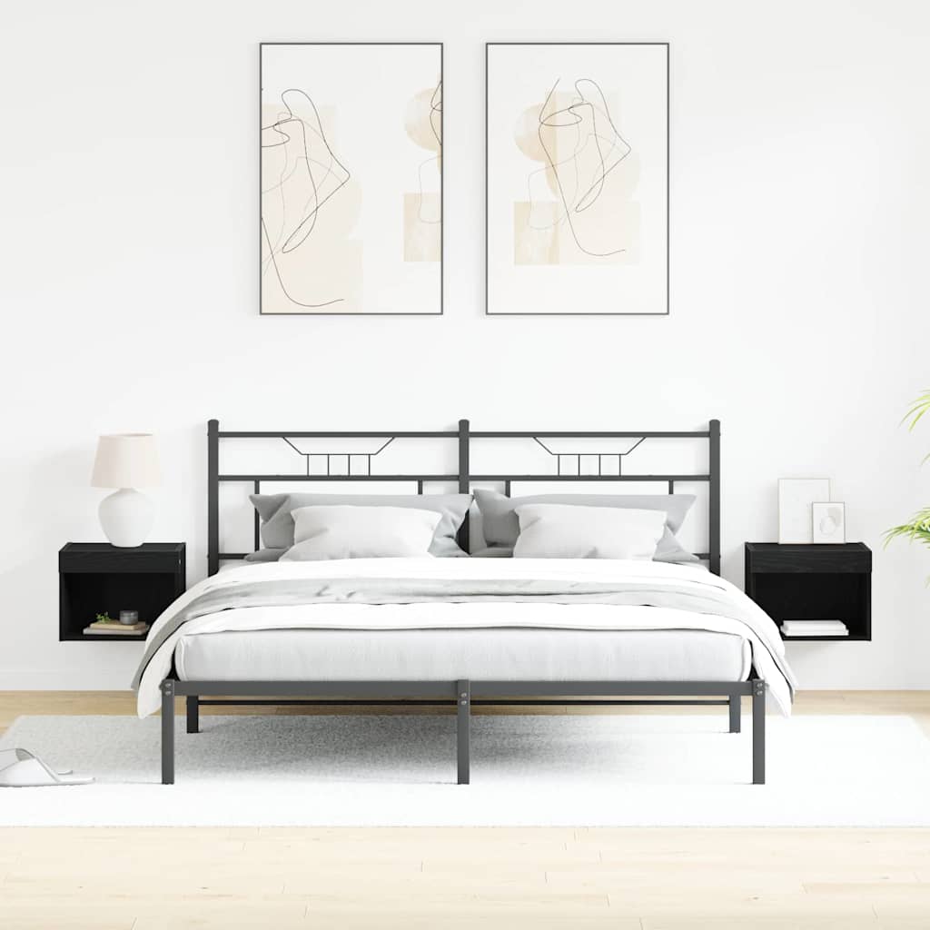 TV Cabinet 2 pcs Black Oak 40 x 30 x 30 cm Engineered Wood