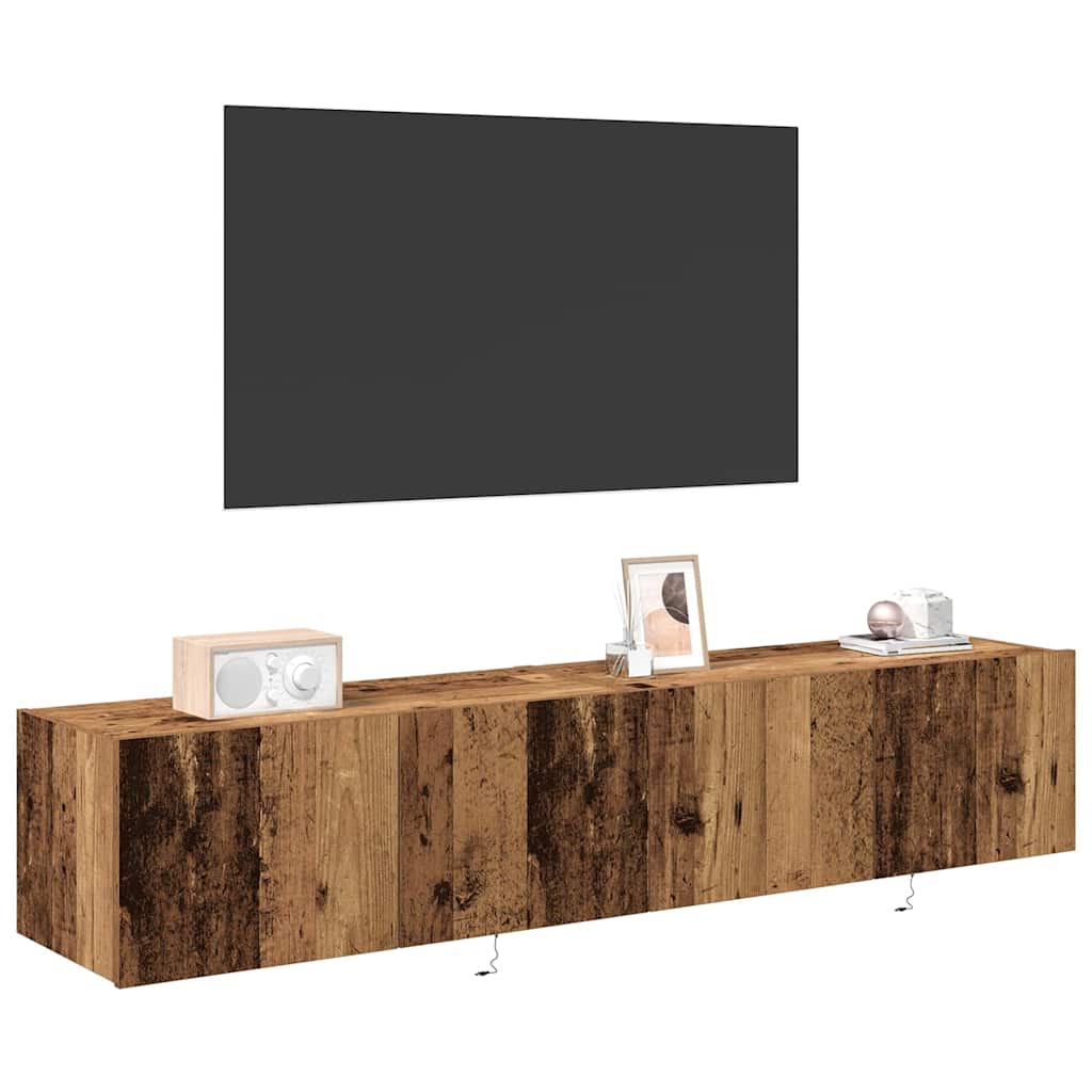 TV Wall Cabinet Old wood 80 x 35 x 31 cm Engineered wood