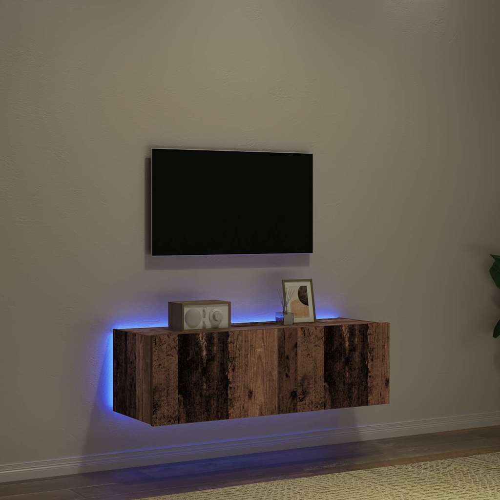 TV Wall Cabinet Old wood 100 x 35 x 31 cm Engineered wood