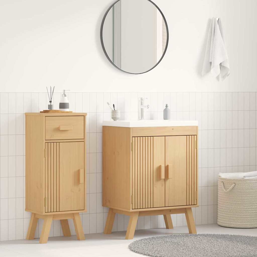 Sink Base Cabinet with Shelf Olden Brown 114 x 43 x 73.5 cm