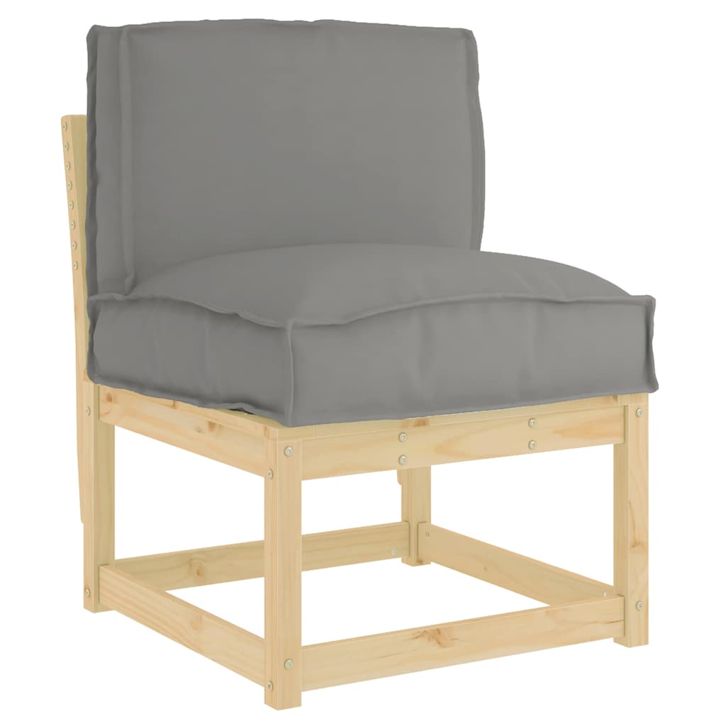 Pallet Cushion for Backrest Grey 50 x 40 x 12 cm Oxford fabric
