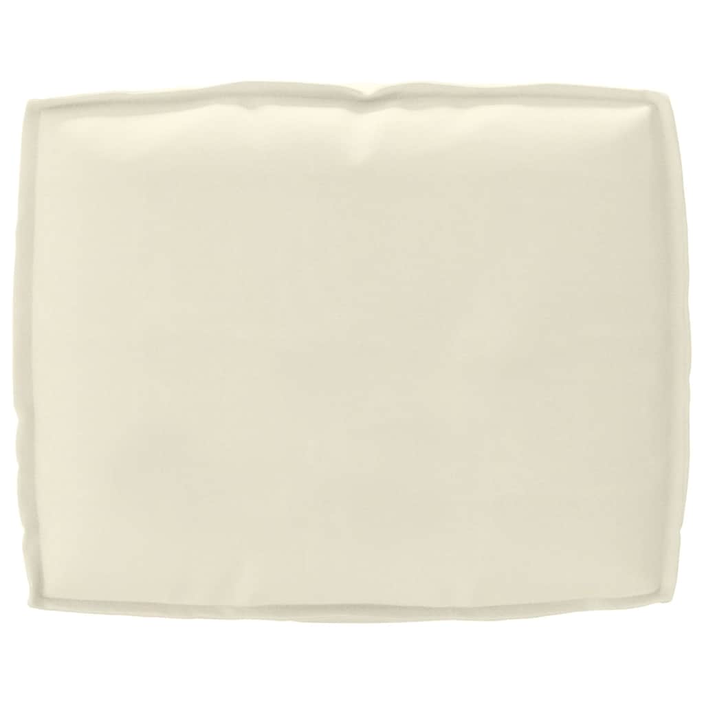Pallet Cushion for Backrest Cream 50 x 40 x 12 cm Oxford fabric