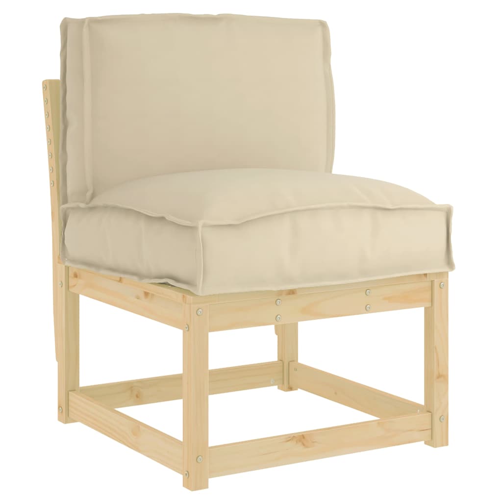 Pallet Cushion for Backrest Beige 50 x 40 x 12 cm Oxford fabric