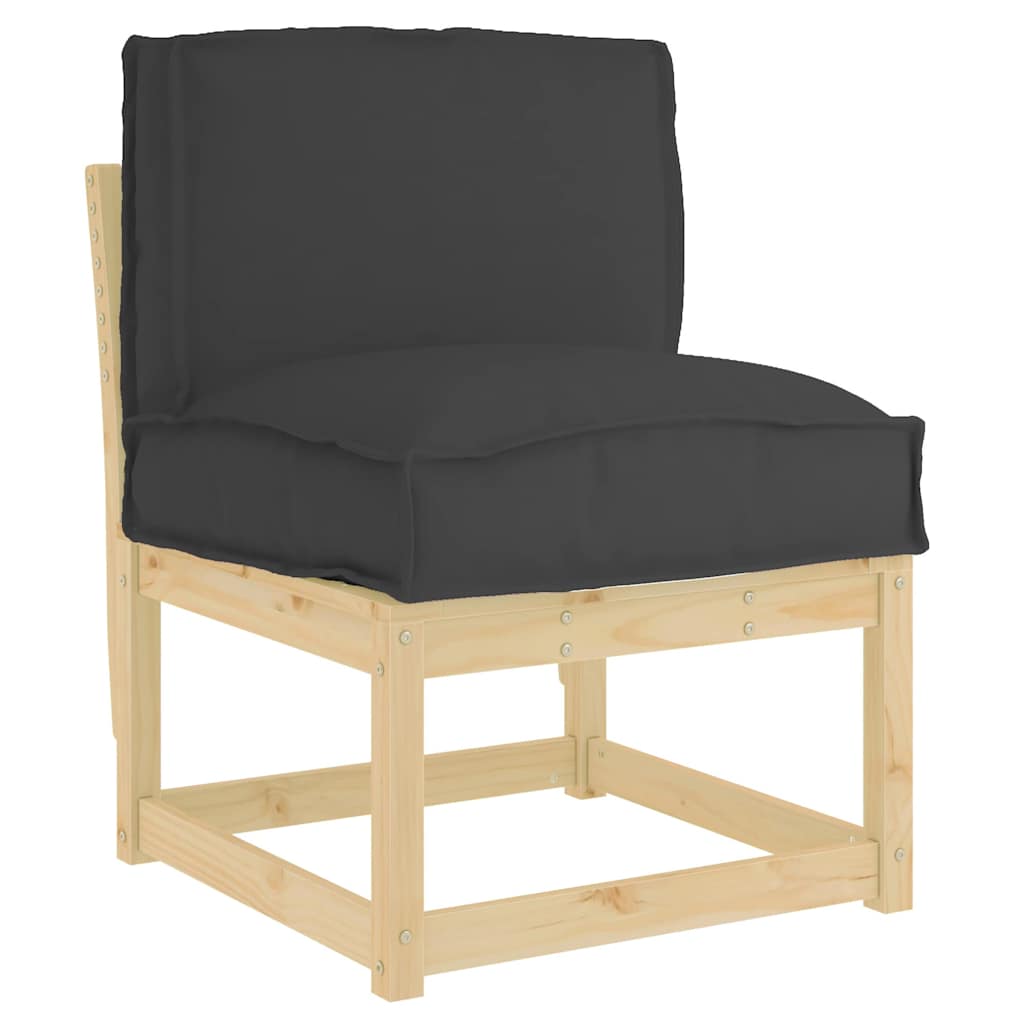 Pallet Cushion for Backrest Black 50 x 40 x 12 cm Oxford fabric