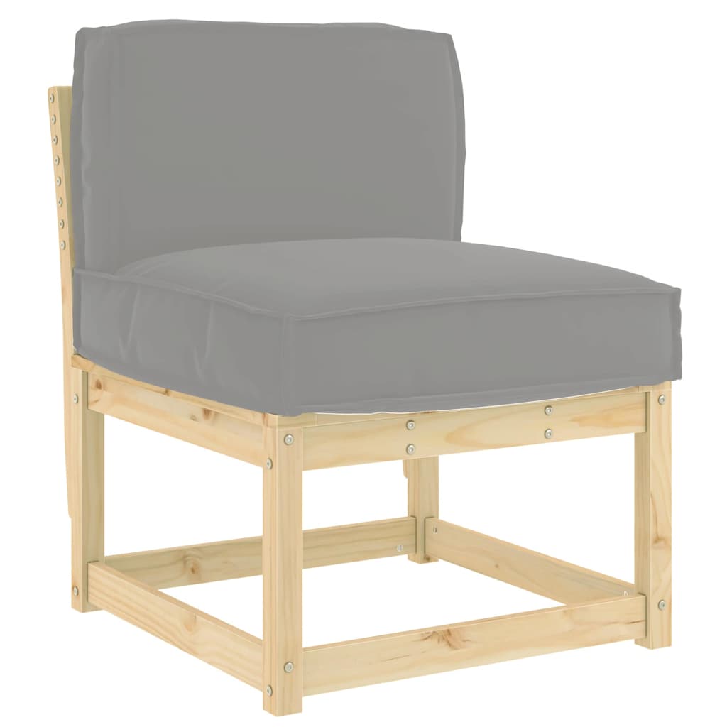 Pallet Cushion for Backrest Grey 60 x 40 x 12 cm Oxford fabric