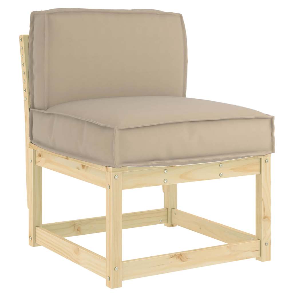 Pallet Cushion for Backrest Taupe 60 x 40 x 12 cm Oxford fabric