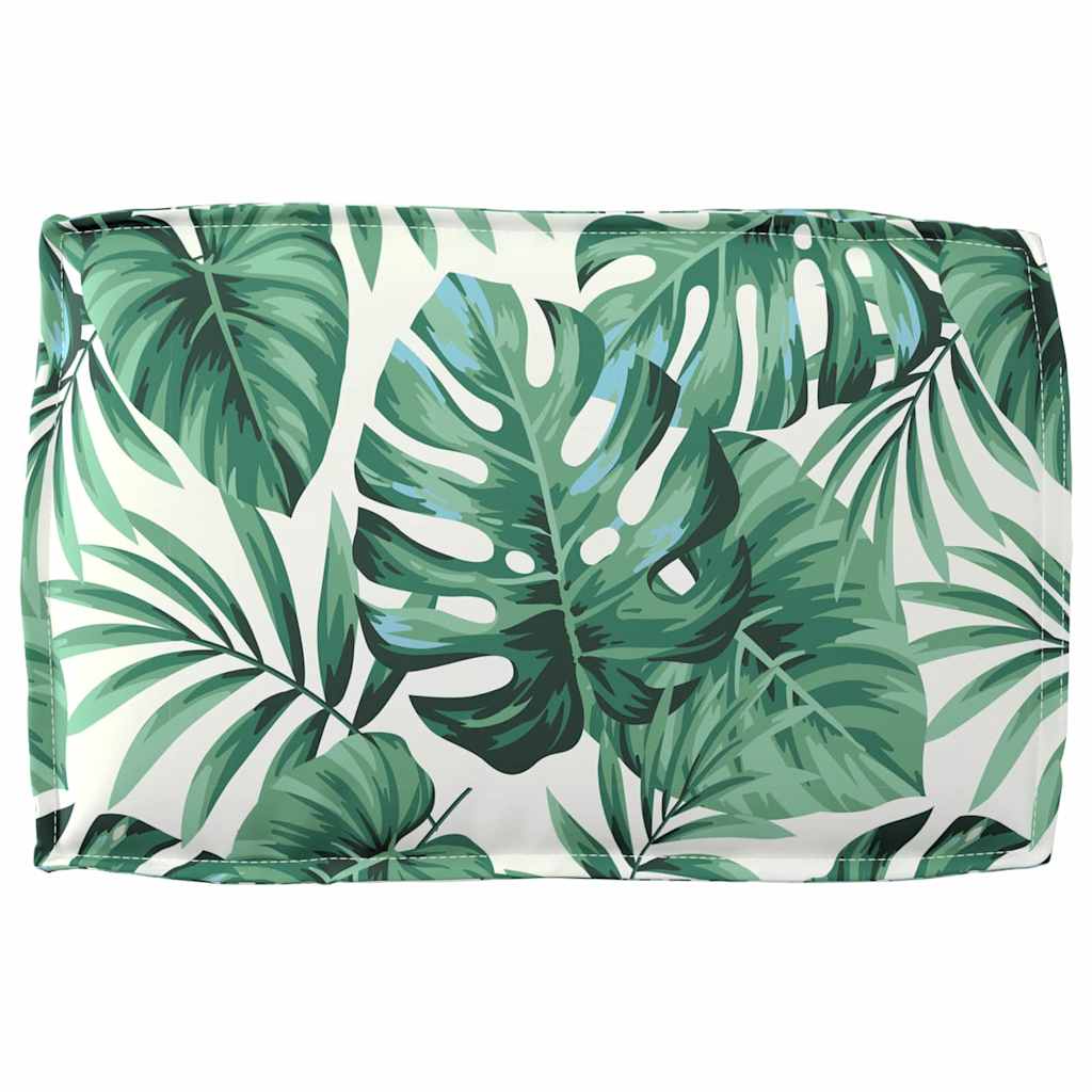 Pallet Cushion for Backrest Floral Leaf pattern 60 x 40 x 12 cm