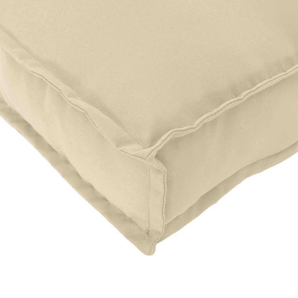Pallet Cushion for Backrest Beige 70 x 40 x 12 cm Oxford fabric
